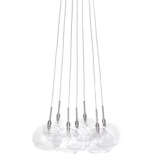 Bushkill 7 Light 12 inch Satin Nickel Multi-Light Pendant Ceiling Light