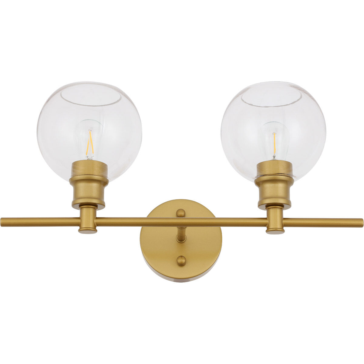Syracuse 2 Light 19 inch Brass Wall sconce Wall Light