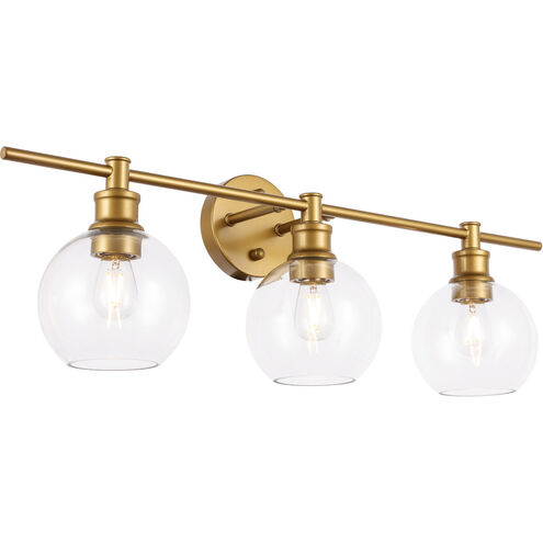 Syracuse 3 Light 28 inch Brass Wall sconce Wall Light