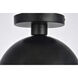 Oyster Bay 1 Light 10 inch Black Flush Mount Ceiling Light