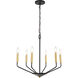 Geneseo 6 Light 22 inch Black and Brass Pendant Ceiling Light