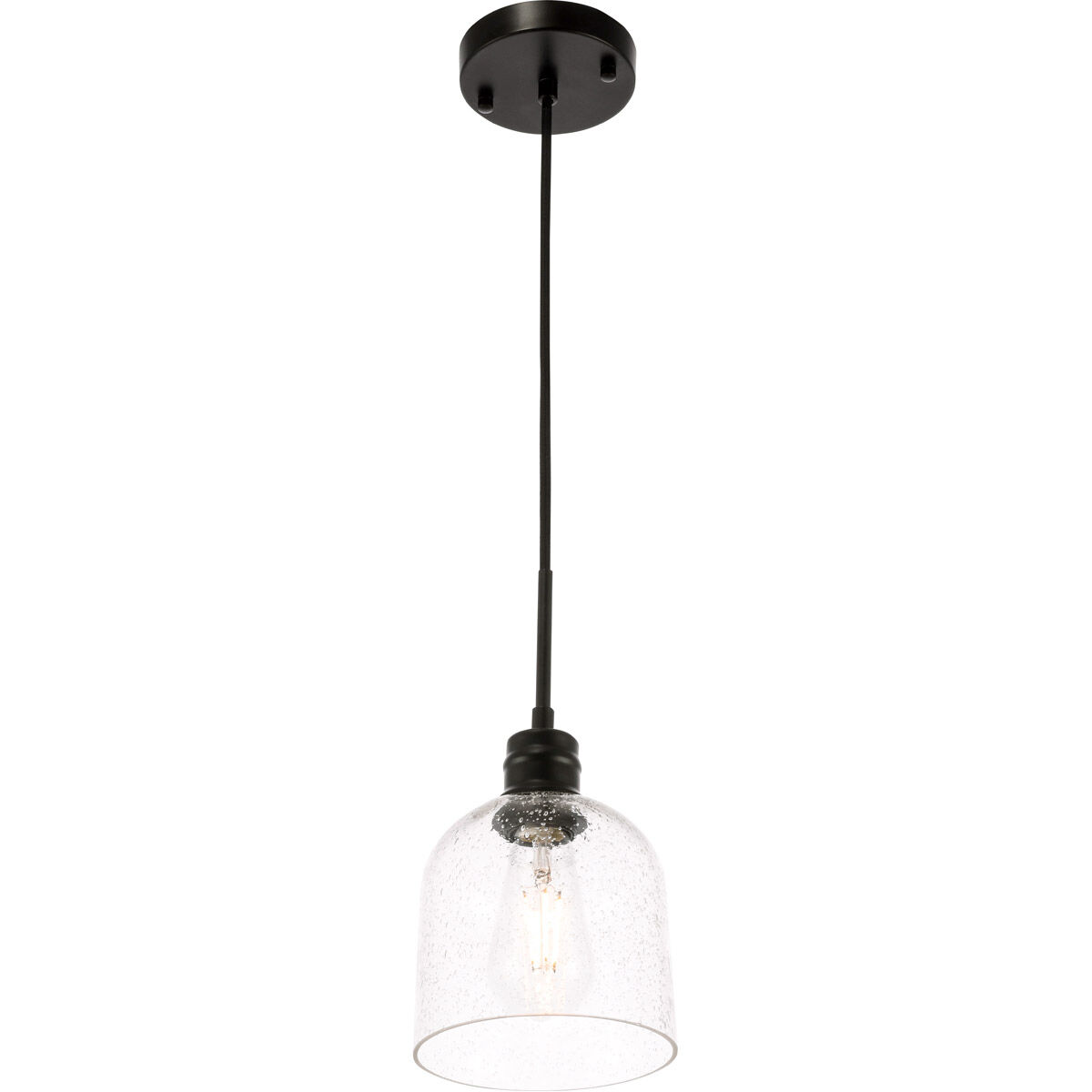 Codorus 1 Light 6 inch Black Pendant Ceiling Light