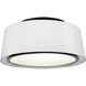 Stevens 3 Light 18 inch Black Semi Flush Ceiling Light