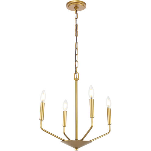 Geneseo 4 Light 18 inch Brass Pendant Ceiling Light