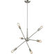 Ogden 6 Light 28 inch Satin Nickel Chandelier Ceiling Light