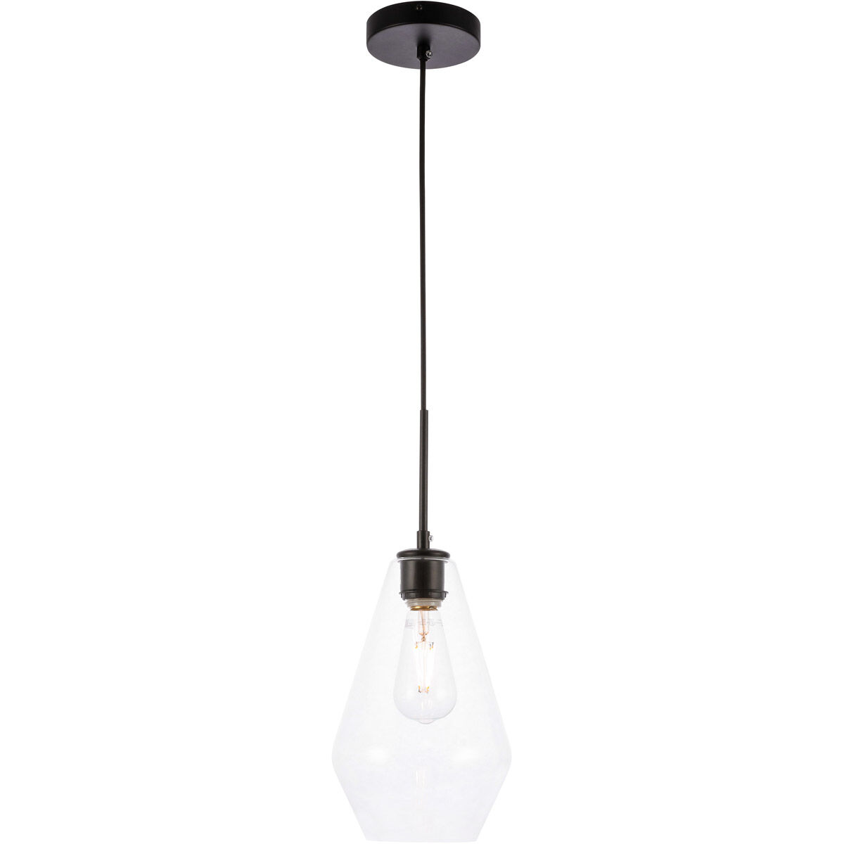 Rochester 1 Light 7 inch Black Pendant Ceiling Light