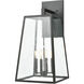 Logan 4 Light 27 inch Matte Black Outdoor Sconce