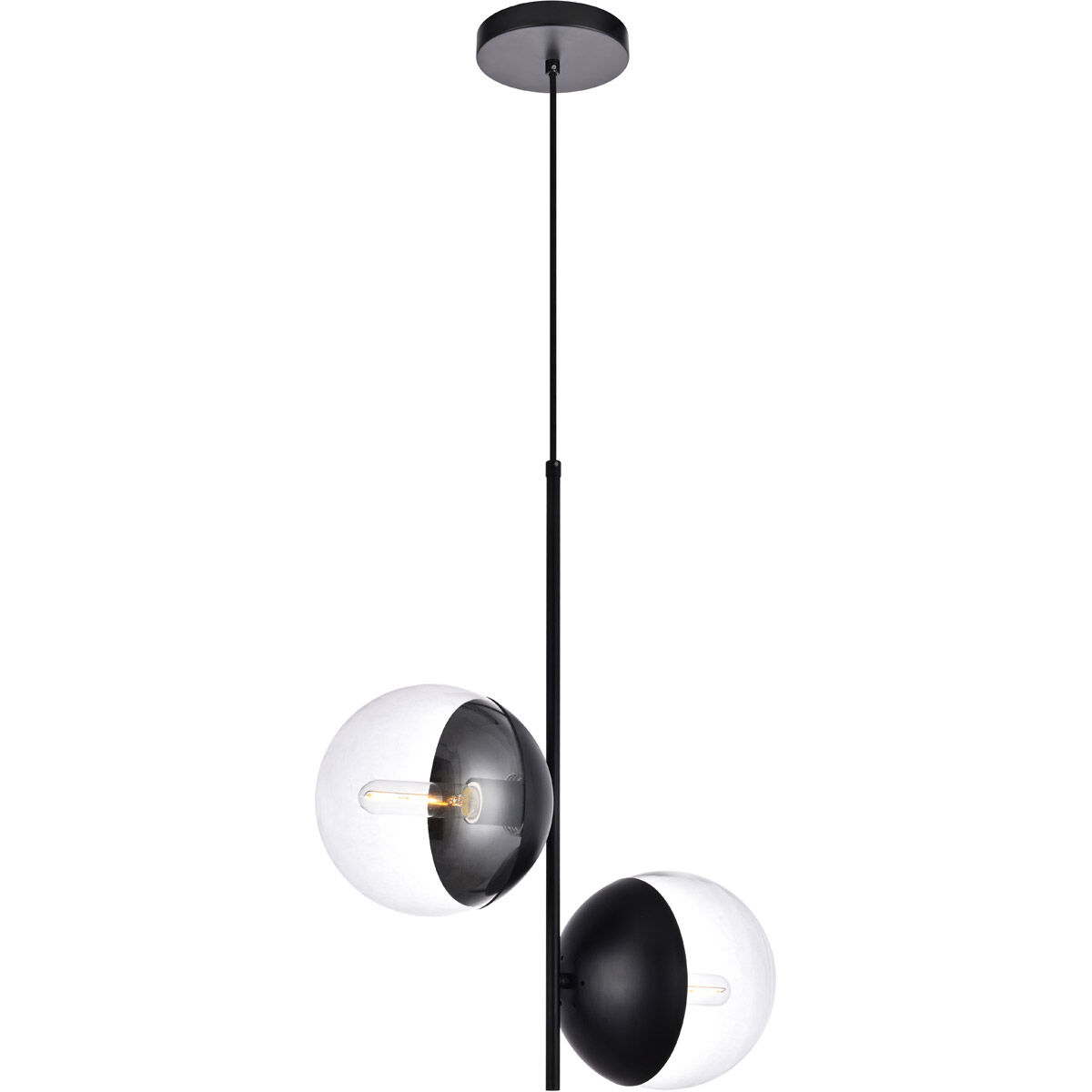 Oyster Bay 2 Light 8 inch Black Pendant Ceiling Light