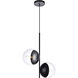Oyster Bay 2 Light 8 inch Black Pendant Ceiling Light