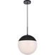 Oyster Bay 1 Light 14 inch Black Pendant Ceiling Light