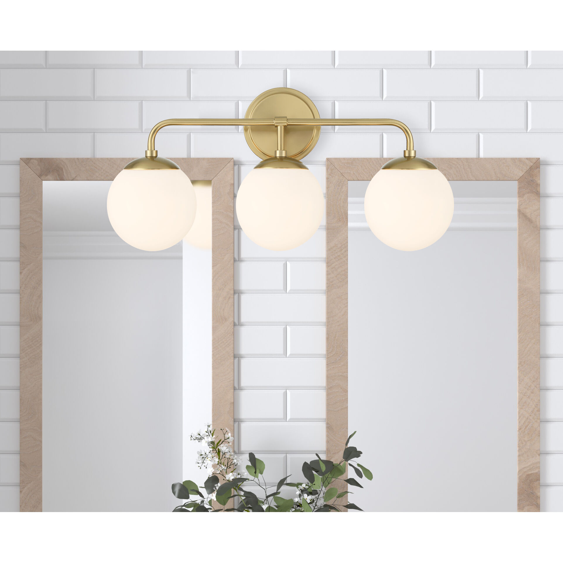Upper St. Clair 3 Light 23 inch Gold Bathroom Vanity Wall Light