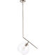 Monroe 1 Light 10 inch Chrome Pendant Ceiling Light