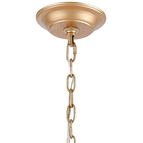 Swissvale 6 Light 24 inch Matte Gold with Polished Chrome Chandelier Ceiling Light