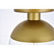 Oyster Bay 1 Light 8 inch Brass Flush Mount Ceiling Light