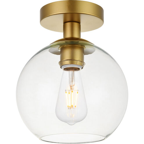 Huntington 1 Light 8 inch Brass Flush Mount Ceiling Light