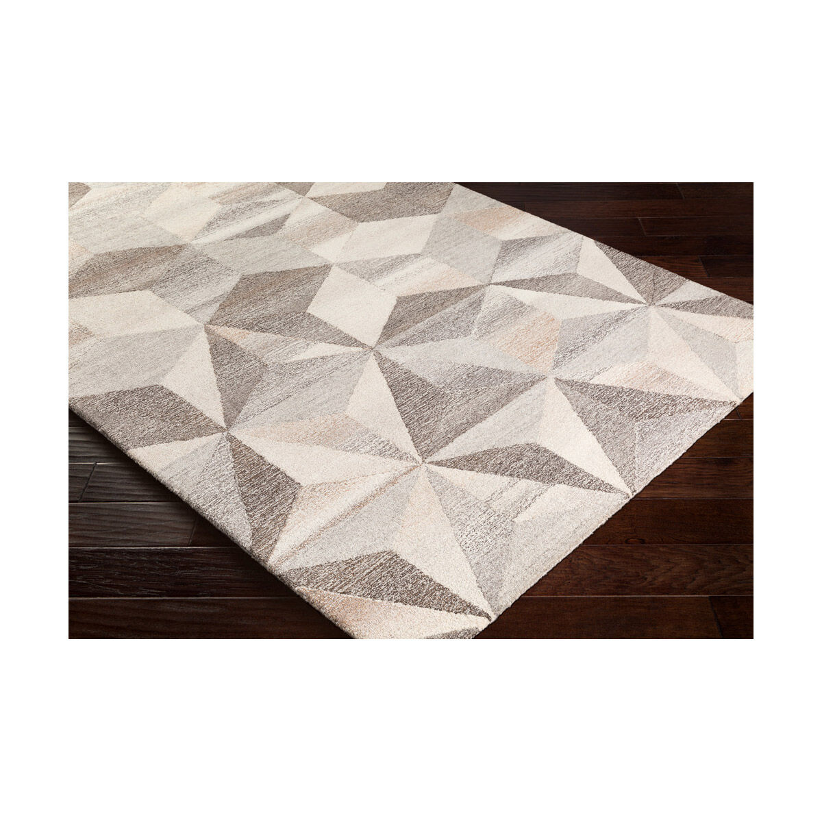 Hastings 90 X 60 inch Cream/Taupe/Medium Gray/Dark Brown/Camel Rugs, Rectangle