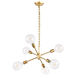 Charleston 6 Light 16 inch Brass Pendant Ceiling Light