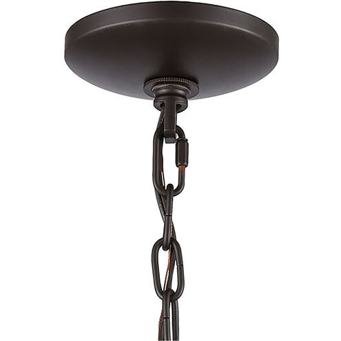 Heidelberg 1 Light 9 inch Oil Rubbed Bronze with Satin Brass and Clear Mini Pendant Ceiling Light