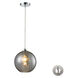 Poughkeepsie 1 Light 10 inch Polished Chrome Multi Pendant Ceiling Light, Configurable