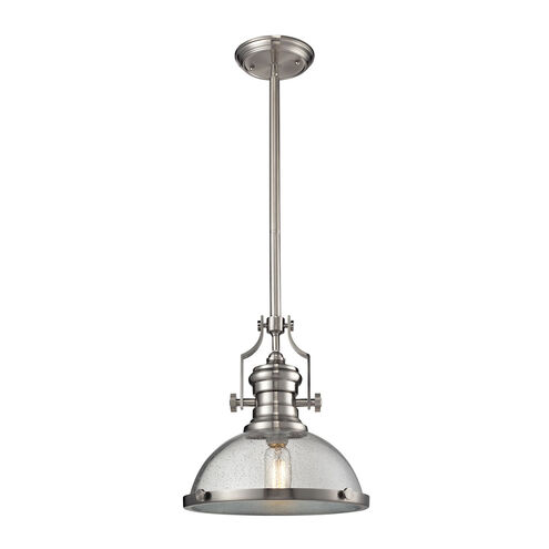 Pittsburgh 1 Light 13 inch Satin Nickel Pendant Ceiling Light
