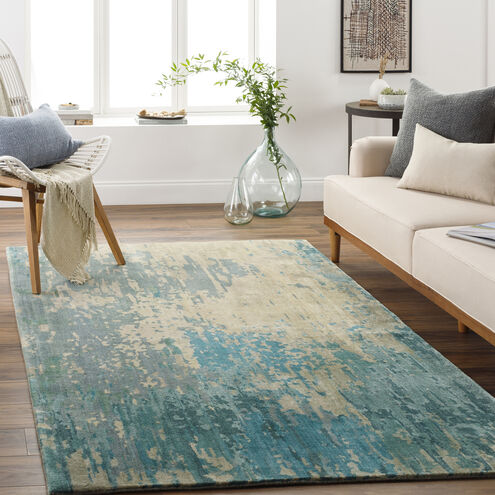 Windsor 96 X 60 inch Teal Rug, Rectangle