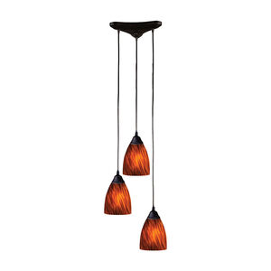 Millcreek 3 Light 10 inch Dark Rust Mini Pendant Ceiling Light