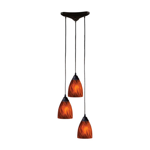 Millcreek 3 Light 10 inch Dark Rust Mini Pendant Ceiling Light