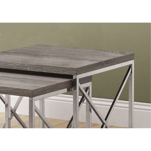 Cortland 21 X 20 inch Dark Taupe Nesting Table, 2-Piece Set