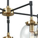 Altoona 5 Light 23 inch Matte Black with Antique Gold Chandelier Ceiling Light