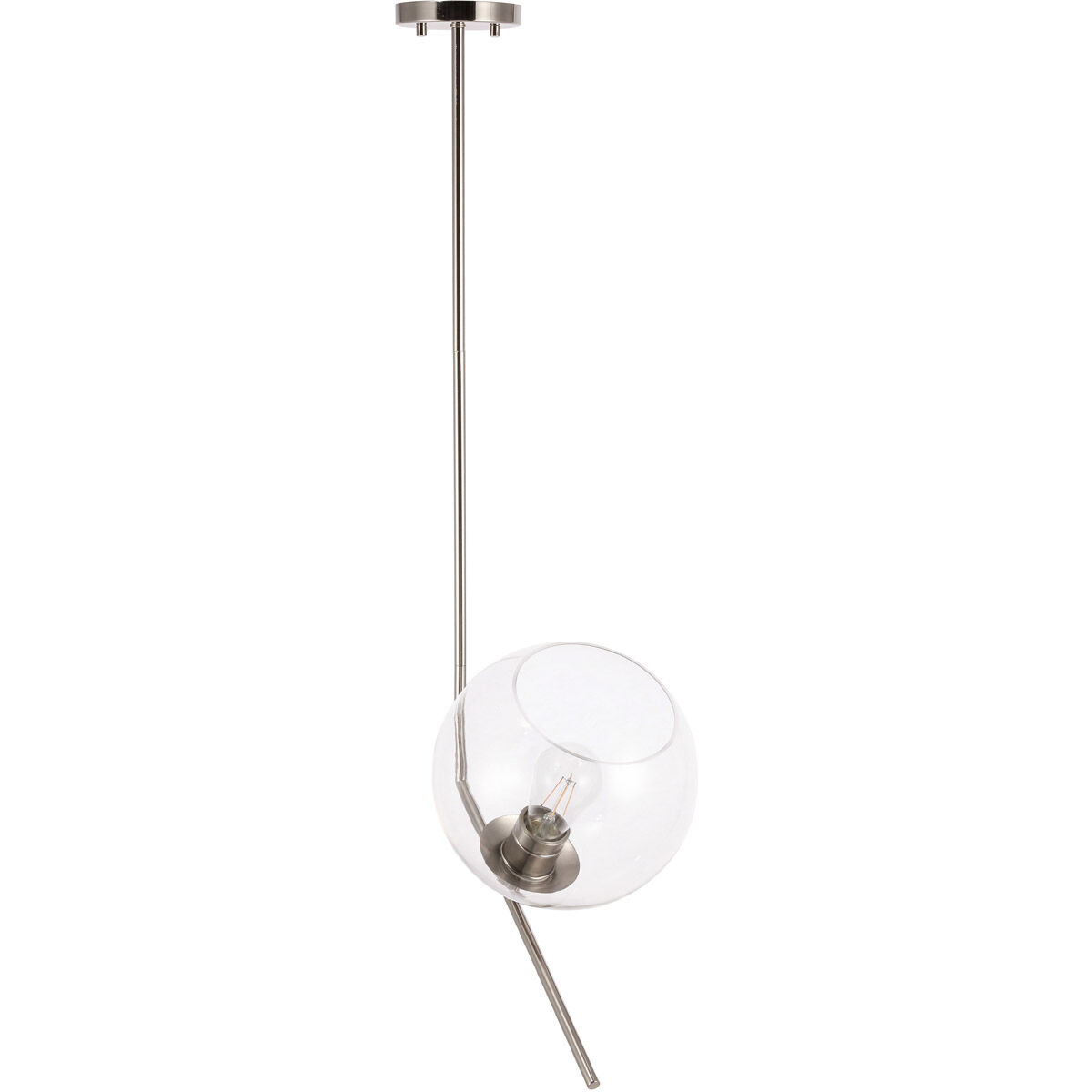 Monroe 1 Light 10 inch Chrome Pendant Ceiling Light