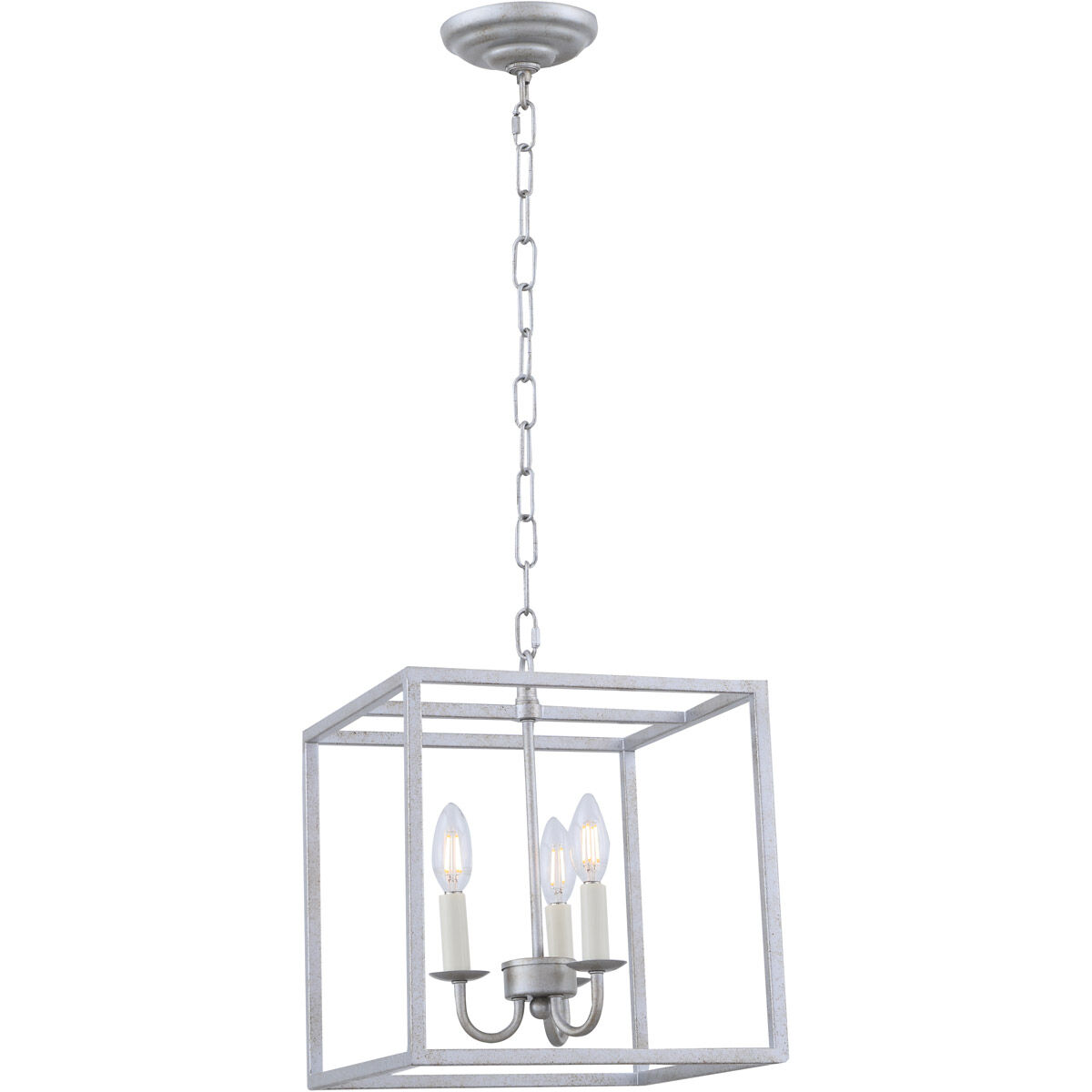 Oyster Bay 3 Light 12 inch Vintage Silver Pendant Ceiling Light