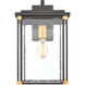 Gettysburg 1 Light 18 inch Matte Black with Brushed Brass Outdoor Sconce