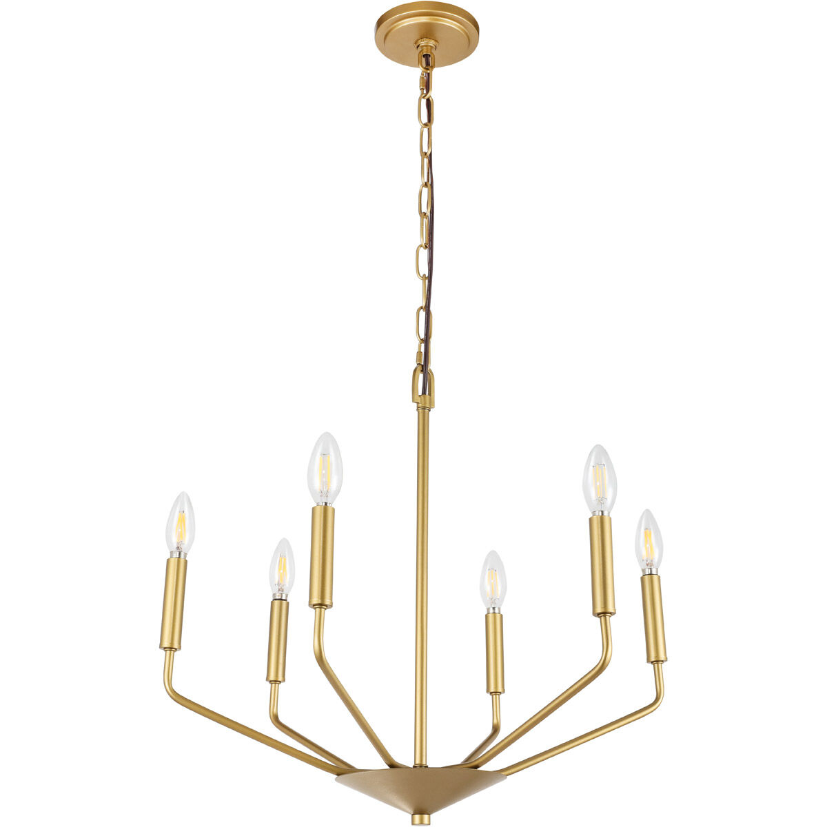 Geneseo 6 Light 22 inch Brass Pendant Ceiling Light