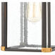 Gettysburg 1 Light 14 inch Matte Black with Brushed Brass Outdoor Wall Sconce