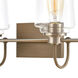 Clarion 4 Light 35 inch Light Wood with Satin Nickel Vanity Light Wall Light