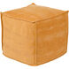 Conneaut 18 inch Burnt Orange Pouf, Cube