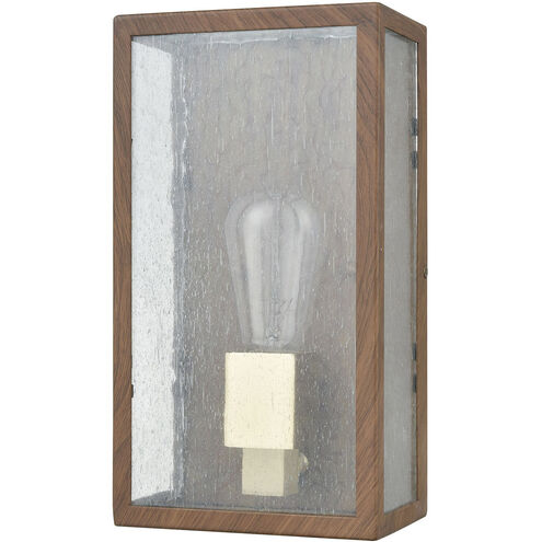 Solvay 1 Light 11 inch Brown with Brushed Brass Outdoor Wall Sconce