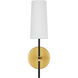 Brandywine 1 Light 5 inch Brass and Black Wall sconce Wall Light