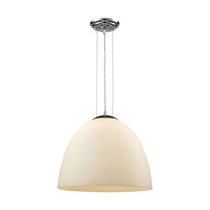 Oneonta 1 Light 15 inch Polished Chrome with White Pendant Ceiling Light