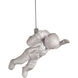 Aston 2 Light 16 inch Black with Satin Nickel Flush Mount Ceiling Light, Astronaut