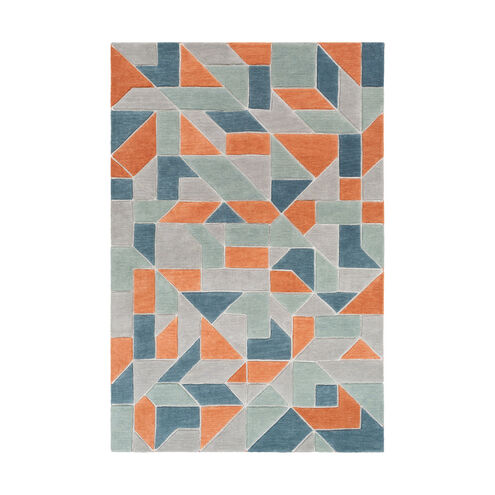 Easton 120 X 96 inch Peach/Sage/Charcoal/Light Gray/Ivory Rugs, Rectangle