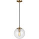 Abington 1 Light 10 inch Satin Brass Pendant Ceiling Light