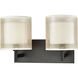 Hopewell 2 Light 16 inch Matte Black Vanity Light Wall Light