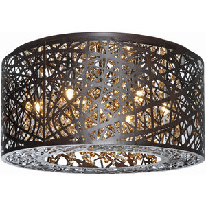 Troy LED 15.75 inch Bronze Flush Mount Ceiling Light
