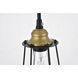Phoenixville 1 Light 5.3 inch Brass and Black Pendant Ceiling Light