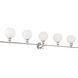 Syracuse 5 Light 47 inch Chrome Wall sconce Wall Light