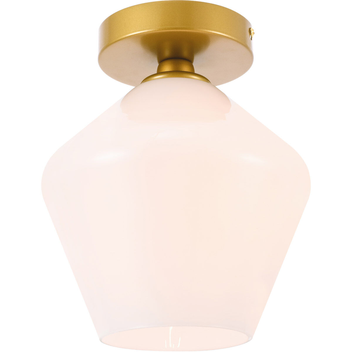 Rochester 1 Light 8 inch Brass Flush Mount Ceiling Light