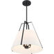 Stevens 4 Light 20 inch Black Pendant Ceiling Light