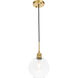 Rensselaer 1 Light 8 inch Brass Pendant Ceiling Light