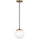 Abington 1 Light 8 inch Satin Brass Pendant Ceiling Light